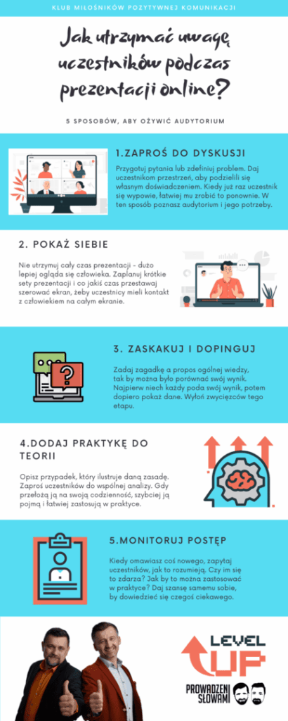 5 wskazówek, jak utrzymać uwagę uczestników podczas prezentacji online