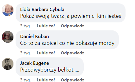 Komentarze wyborców wskazują, że kandydat Czarnota zrobił nie dobre wrażenie
